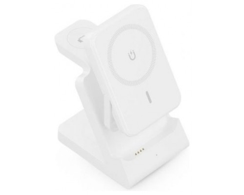 AISENS - CARGADOR INALAMBRICO USB-C 4 EN 1 DE 15W PARA MOVIL, APPLE WATCH, AURICULARES CON ESTUCHE DE CARGA, BLANCO