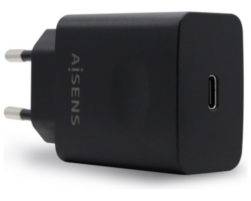 AISENS - CARGADOR USB-C PD3.0 1 PUERTO 1xUSB-C 20W, NEGRO