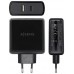 AISENS - CARGADOR 57W 1xUSB-C PD3.0 45W 1xUSB-A 5V/2.4A 12W NEGRO