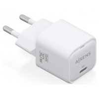 AISENS - CARGADOR GaN 30W, 1xUSB-C PD3.0 QC4.0, BLANCO