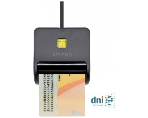 LECTOR TARJETA INTELIGENTE DNI NEGRO AISENS