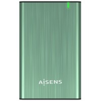 AISENS CAJA EXTERNA 2,5" ASE-2525BWN 9.5MM SATA A USB 3.0/USB3.1 GEN1, VERDE PRIMAVERA