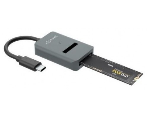 AISENS - USB-C DOCK M.2 (NGFF) ASUC-M2D012-GR SATA/NVME A USB3.1 GEN2, GRIS