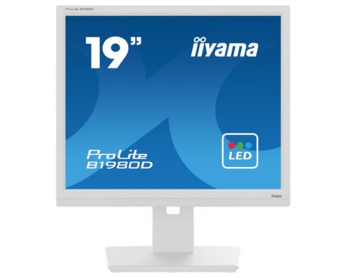 MONITOR IIYAMA 19" B1980D-W5, 1280 x 1024, 60HZ, 5 MS, VGA, DVI, REG ALT, GIRO, INCL, PIVOT, BLANCO (Espera 4 dias)