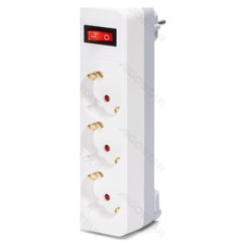 ENCHUFE DE CONVERSION ALEMAN 1 A 3 16A CON INTERRUPTOR BLANCO/GRIS AIGOSTAR (Espera 4 dias)-2180 ENCHUFE DE CONVERSION ALEMAN 1 A 3 16A CON INTERRUPTOR BLANCO/GRIS AIGOSTAR (Espera 4 dias)