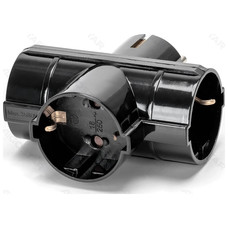 ENCHUFE DE CONVERSION ALEMAN 1 A 3 16A VERTICAL NEGRO AIGOSTAR (Espera 4 dias)-2180 ENCHUFE DE CONVERSION ALEMAN 1 A 3 16A VERTICAL NEGRO AIGOSTAR (Espera 4 dias)