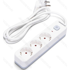 REGLETA PROTECTORA SERIE L 3 TOMAS CON INTERRUPTOR 1.5 M BLANCA AIGOSTAR (Espera 4 dias)-2181 REGLETA PROTECTORA SERIE L 3 TOMAS CON INTERRUPTOR 1.5 M BLANCA AIGOSTAR (Espera 4 dias)