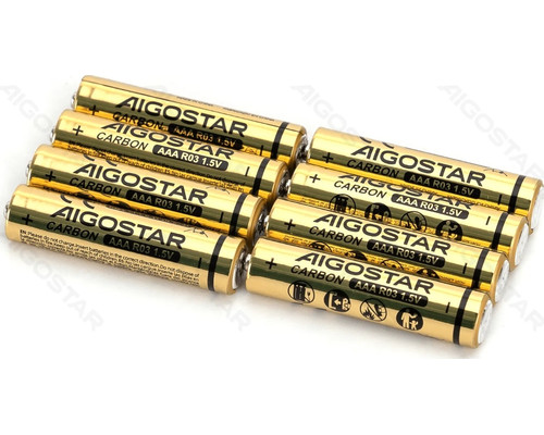 PILA DE CARBONO-ZINC R03 (AAA) 1.5V 8 UDS AIGOSTAR (Espera 4 dias)-2180 PILA DE CARBONO-ZINC R03 (AAA) 1.5V 8 UDS AIGOSTAR (Espera 4 dias)