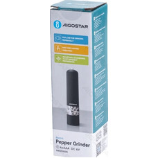 MOLINILLO DE PIMIENTA ELECTRICO 27gr NEGRO AIGOSTAR (Espera 4 dias)-2180 MOLINILLO DE PIMIENTA ELECTRICO 27gr NEGRO AIGOSTAR (Espera 4 dias)