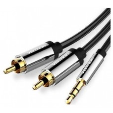 CABLE AUDIO ESTEREO JACK 3.5/M 2xRCA/M 1.5 M NEGRO VENTION (Espera 4 dias)