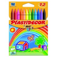 ESTUCHE 12 CERAS DE COLOR QUE NO ENSUCIAN PLASTIDECOR 8757702 (Espera 4 dias)