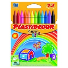 ESTUCHE 12 CERAS DE COLOR QUE NO ENSUCIAN PLASTIDECOR 8757702 (Espera 4 dias)