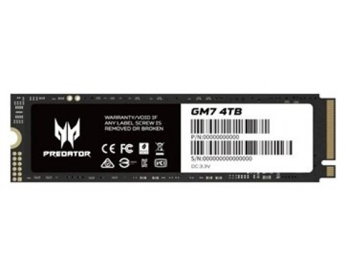 ACER Disco Duro Predator SSD GM7 M.2 NVMe PCIe Gen 4*4 4TB