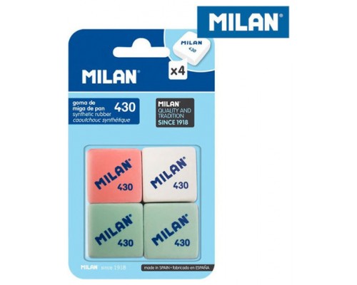 Milan BMM9215 goma Caucho Rosa, Blanco 4 pieza(s) (Espera 4 dias)