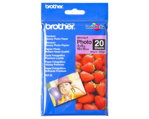 BROTHER Papel Inkjet Glossy 10x15 20h 190g/m2