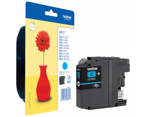 TINTA BROTHER LC-121C CIAN 300PAG (Espera 4 dias)