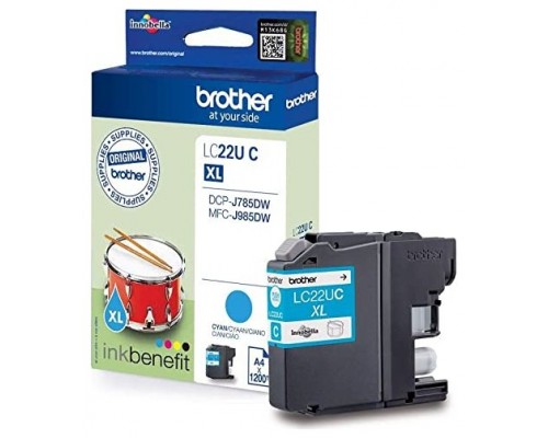 TINTA BROTHER LC22UC CYAN 1200PAG (Espera 4 dias)