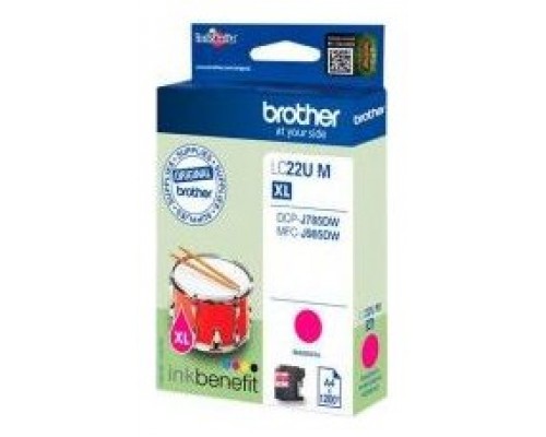 TINTA BROTHER LC22UM MAGENTA 1200PAG (Espera 4 dias)