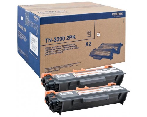 TONER BROTHER TN3390 PACK 2UD 24000PAG (Espera 4 dias)