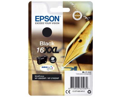 TINTA EPSON C13T168140 16XXL NEGRO (Espera 4 dias)