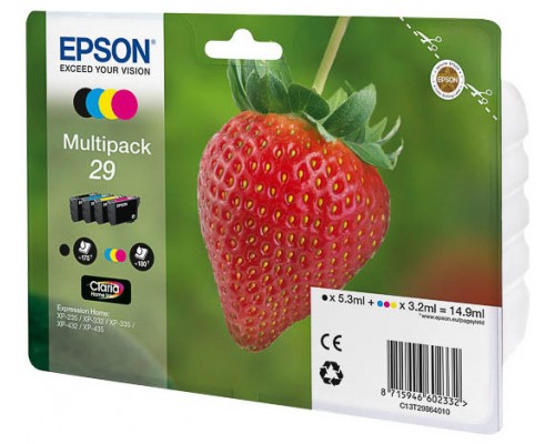 TINTA EPSON C13T29864012 Nº 29 PACK CUATRICOLOR (Espera 4 dias)