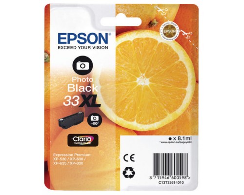 TINTA EPSON 33XL ORI NEGRO PHOTO C13T33614012