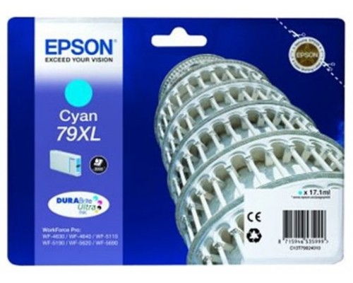 Epson Cartucho Cian 79XL 2000 paginas WorkForce Pro WF-5xxx Series