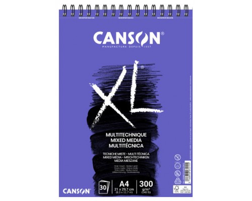 Canson XL Mix Media Bloc de hojas de papel para bellas artes 30 hojas (MIN5) (Espera 4 dias)