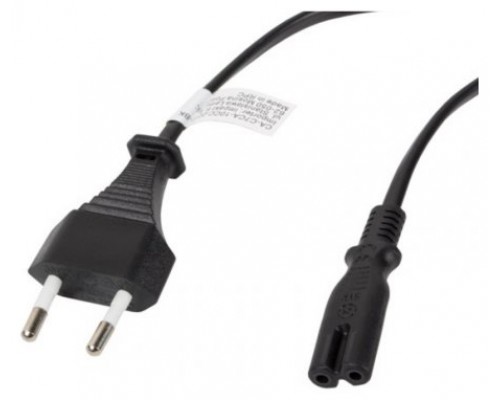 CABLE LANBERG DE ALIMENTACION OCHO CEE 7/16 A IEC320 C7 EURO (RADIO) NEGRO 1.8 M