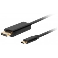CABLE USB-C A DISPLAYPORT LANBERG MACHO/MACHO 1.0M 4K 60HZ NEGRO-1425 CABLE USB-C A DISPLAYPORT LANBERG MACHO/MACHO 1.0M 4K 60HZ NEGRO