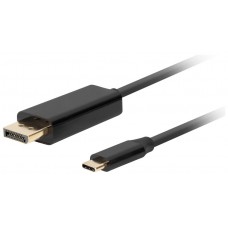 CABLE USB-C A DISPLAYPORT LANBERG MACHO/MACHO 1.0M 4K 60HZ NEGRO