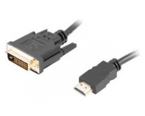 CABLE HDMI LANBERG MACHO DVI MACHO 24+1 1,8M DUAL LINK GOLD 4K