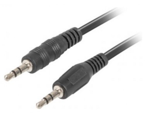 CABLE ESTEREO LANBERG JACK 3.5MM MACHO/JACK 3.5MM MACHO 1.2M NEGRO