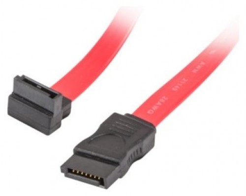 CABLE SATA III LANBERG 6GB/S HEMBRA HEMBRA ANGULO 0.5M ROJO