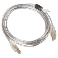 CABLE USB LANBERG USB-A MACHO A USB-B MACHO FERRITA 5M TRANSPARENTE-1421 CABLE USB LANBERG USB-A MACHO A USB-B MACHO FERRITA 5M TRANSPARENTE