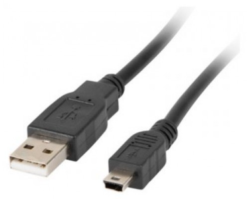 CABLE USB LANBERG 2.0 MACHO/MINI USB MACHO FERRITA 1.8M NEGRO