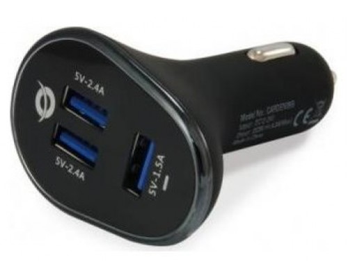 CARGADOR DE COCHE CONCEPTRONIC CARDEN06B 3 PUERTOS USB