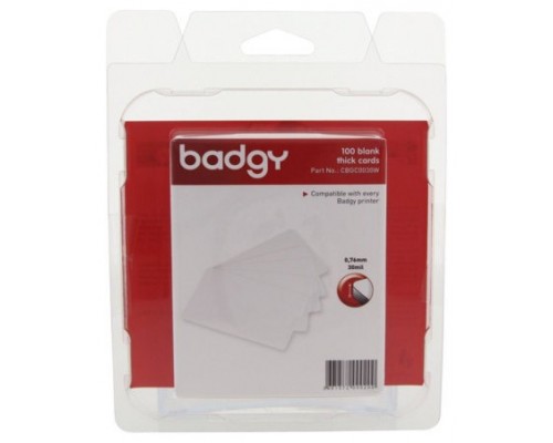 PACK 100 TARTEJAS PVC BADGY CBGC0030W (Espera 4 dias)