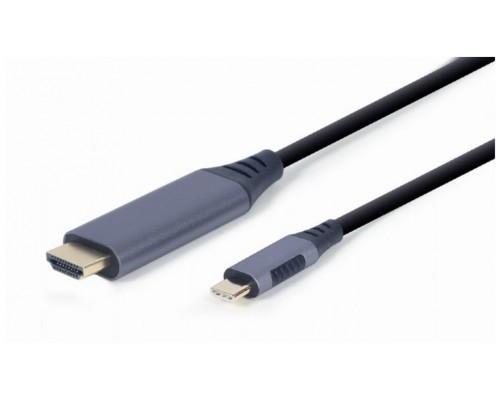 CABLE ADAPTADOR DE PANTALLA GEMBIRD USB TIPO C A HDMI, GRIS ESPACIAL, 1,8 M
