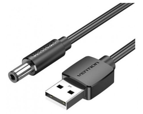 CABLE ALIMENTACION USB-A/M A DC 5.5 MM/M 1 M NEGRO VENTION (Espera 4 dias)