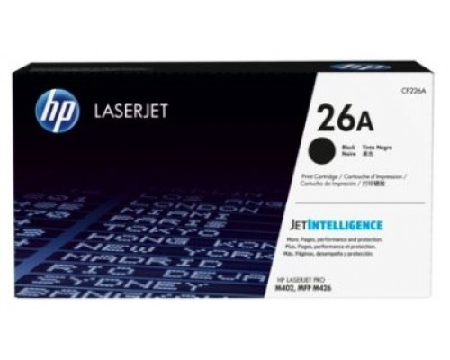 HP LaserJet Pro M402/426 Toner Negro nº26A 3.100 paginas Capacidad estandar