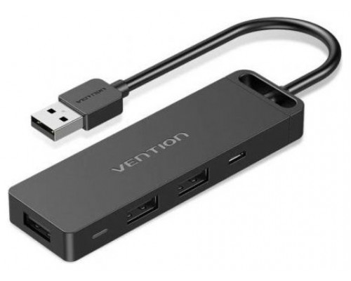 HUB 6 PUERTOS 2.0 USB 3xUSB 1xMICROUSB PD 1xLECTOR TARJETAS NEGRO VENTION (Espera 4 dias)