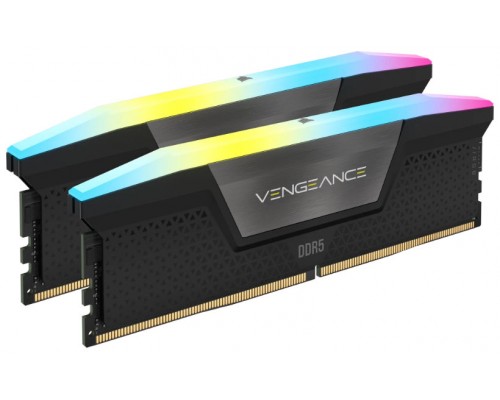 DDR5 32 GB(2X16KIT) 6600 VENGEANCE RGB BLACK CORSAIR (Espera 4 dias)