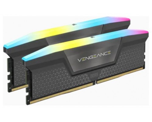MEMORIA CORSAIR DDR5 64GB 2X32GB PC5200 VENGEANCE RGB CMH64GX5M2B5200Z40K (Espera 4 dias)