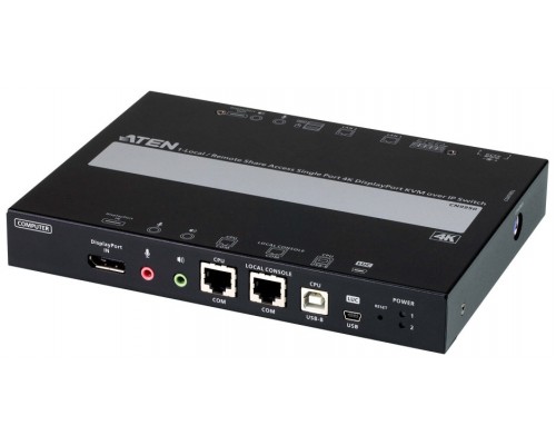 Aten 1 switch KVM a través de IP DisplayPort 4K de un solo puerto para acceso a recurso compartido local/remoto (Espera 4 dias)