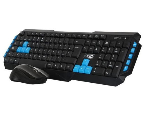 3GO COMBO TECLADO + RATON MULTIMEDIA DRILE NEGRO-2001 3GO COMBO TECLADO + RATON MULTIMEDIA DRILE NEGRO