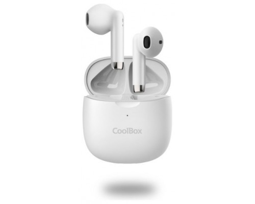 AURICULAR BLUETOOTH CON MICROFONO TWS-01 BLANCO COOLBOX (Espera 4 dias)