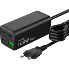 COOLBOX Estación Carga USB 100W Gan C+C+C+A S.Mesa-125 COOLBOX Estación Carga USB 100W Gan C+C+C+A S.Mesa