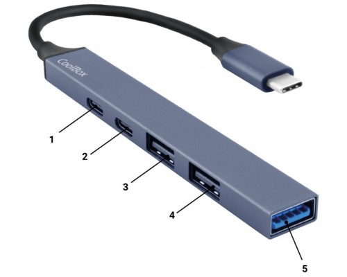 MINI DOCK USB-C (USB-C PD/USB-C/2xUSB 2.0/USB 3.0) COOLBOX (Espera 4 dias)