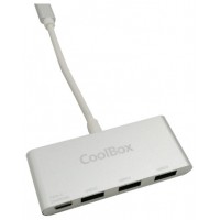 HUB USB-C COOLBOX 3 USB 3.0(A) + POWERDELIVERY